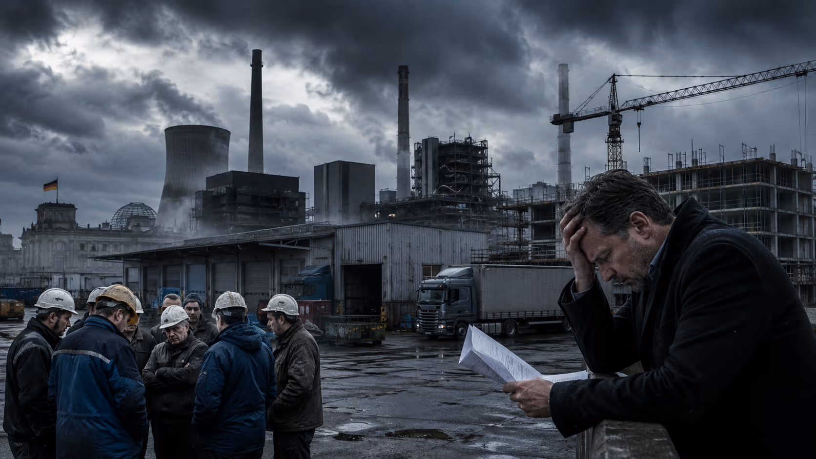 Erschreckende Statistik: Deutsche Wirtschaft kollabiert | Symbolbild KI-generiert © 2026 EMH AG JS by OpenAI 5.5