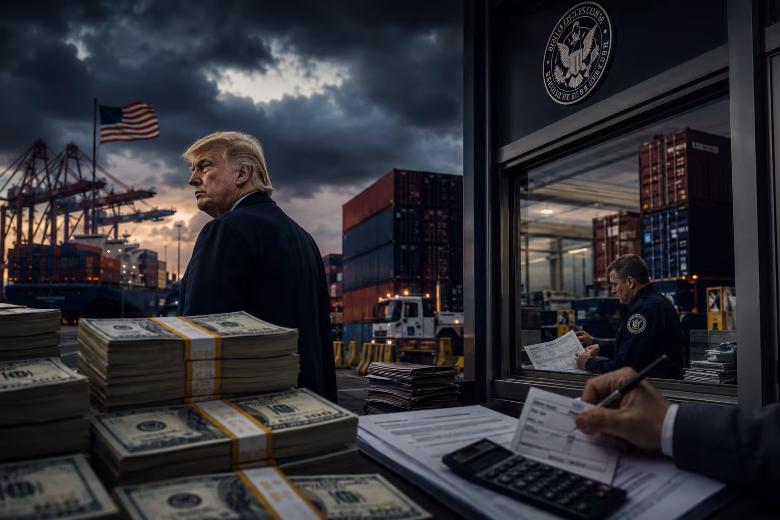 Trumps 100-Milliarden-Zoll-Bumerang | Symbolbild KI-generiert © 2026 EMH AG JS by OpenAI 5.5