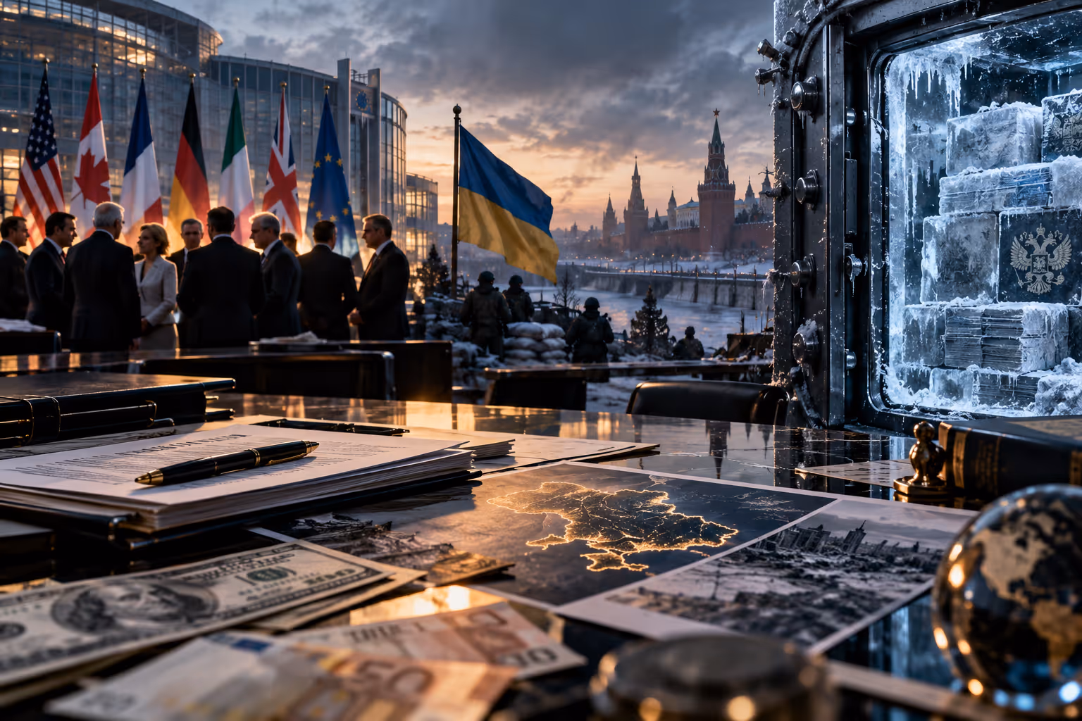 G7: 50 Milliarden für Ukraine aus Russland-Erträgen | Symbolbild KI-generiert © 2026 EMH AG JS by OpenAI 5.5